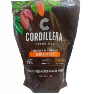 Cobertura de Chocolate Semiamargo 43% cacao Cordillera 1KG