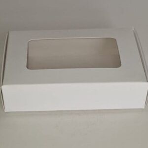 CAJA CON VENTANA KRAFT 8X8X2.5 IN
