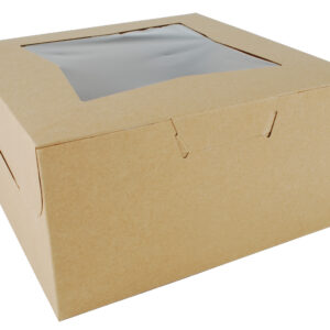 CAJA CON VENTANA KRAFT 10X10X5 IN