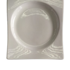 Plato rectangular semi hondo