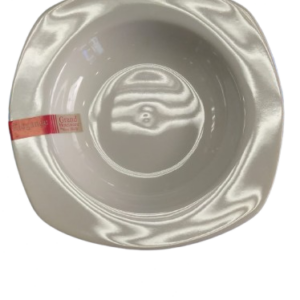 Plato cuadrado hondo blanco